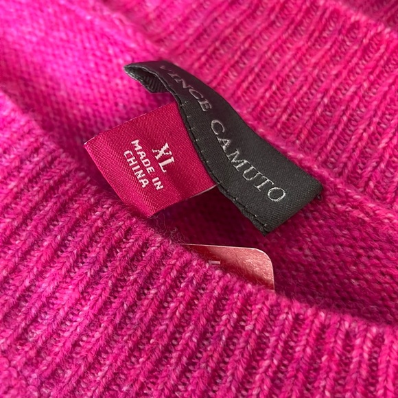 VINCE CAMUTO Super Soft Hot Pink Sweater new with tags size XXL - Picture 3 of 6